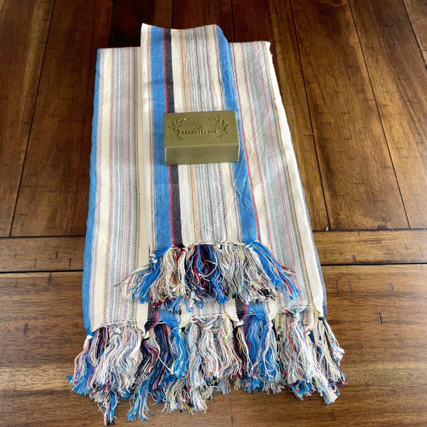 The Baba: Handwoven Luxury Turkish Towel by Aegean Handmade - Your Versatile Travel Companion