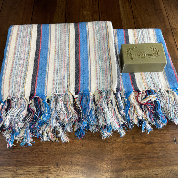 The Baba: Handwoven Luxury Turkish Towel by Aegean Handmade - Your Versatile Travel Companion