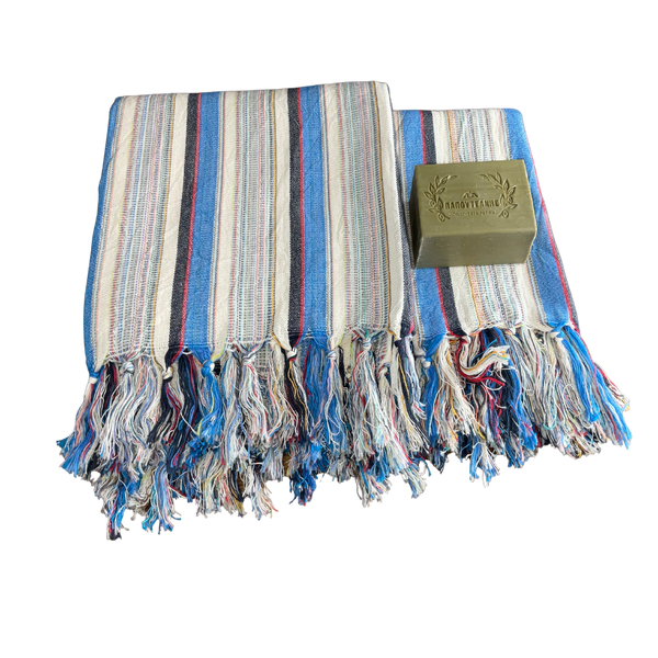 The Baba: Handwoven Luxury Turkish Towel by Aegean Handmade - Your Versatile Travel Companion